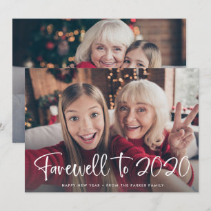 Cartes Pour Fêtes Annuelles Adieu à 2020 Bonne année 2021 Deux Photo