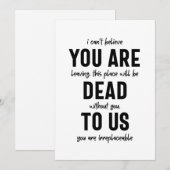 Cartes Pour Fêtes Annuelles adieu du collègue, retraite, adieu du collègue, (Devant / Derrière)