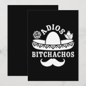 Cartes Pour Fêtes Annuelles Adios Bitchachos Cinco De Mayo (Devant / Derrière)