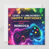 Cartes Pour Fêtes Annuelles Adolescent EDITABLE Anniversaire Jeu fils (Devant)