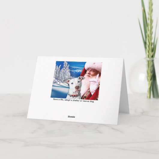 Cartes Pour Fêtes Annuelles Adoptez un abri ou secourez le chien (Dos)