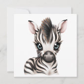 Cartes Pour Fêtes Annuelles adorable bébé Zebra (Devant)