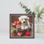 Cartes Pour Fêtes Annuelles Adorable Chiot Saint Valentin (Debout devant)