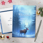 Cartes Pour Fêtes Annuelles Adorable Editable Winter Wonderland Noël<br><div class="desc">Dans une nuit d'hiver fraîche et tranquille, vous tombez inopinément sur un renne. Sur le bord majestueux de la forêt, son nez brille. Vous regardez dans les yeux de l'autre pendant un bref moment avant qu'il ne s'évanouisse comme par magie dans le ciel nocturne... C'est l'histoire derrière cette illustration de...</div>