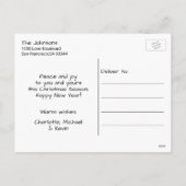 Cartes Pour Fêtes Annuelles Adorable Ginger Kitten Chat Santa Hat Noël (Dos)