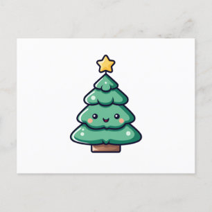 Cartes Pour Fêtes Annuelles adorable joli caractère d'arbre de Noël