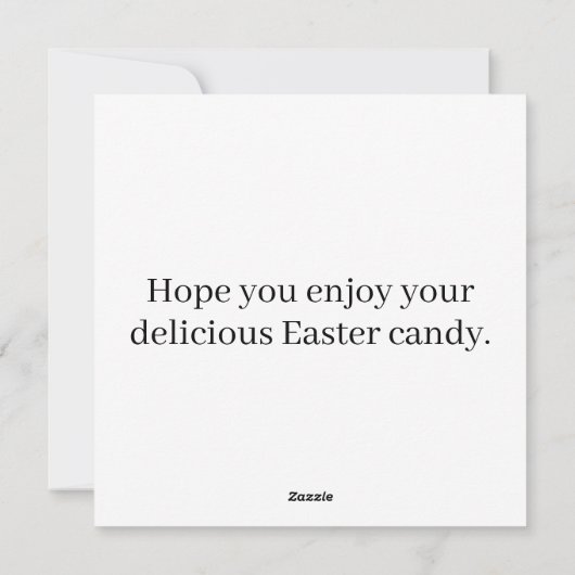 Cartes Pour Fêtes Annuelles Adorable Petit Lapin De Pâques Lapin Lapin (Dos)