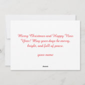 Cartes Pour Fêtes Annuelles Adorable Polar Bear Head Christmas (Dos)