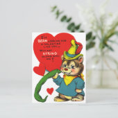 Cartes Pour Fêtes Annuelles Adorable string Bean Valentine (Debout devant)
