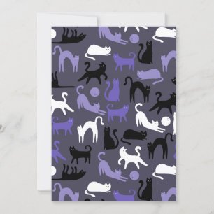 Cartes Pour Fêtes Annuelles Adorable Yoga mignon Pots de chat