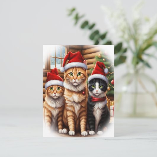 Cartes Pour Fêtes Annuelles Adorables Chatons (Debout devant)