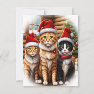 Cartes Pour Fêtes Annuelles Adorables chatons
