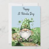 Cartes Pour Fêtes Annuelles Adorables gnomes verts de la Saint-Patrick (Devant)