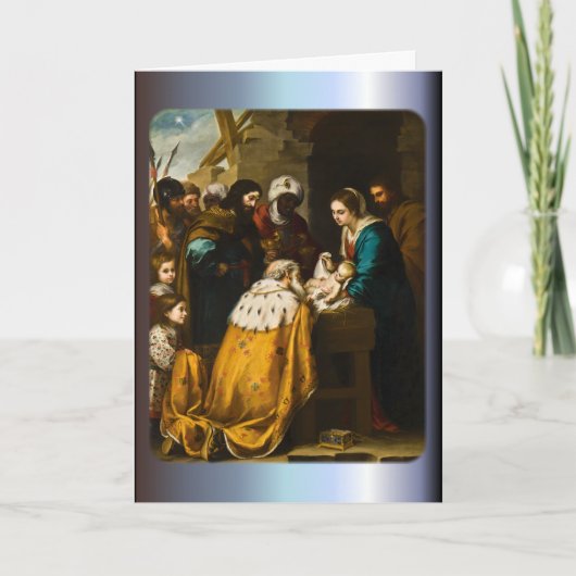 Cartes Pour Fêtes Annuelles Adoration des Magi - Murillo (Devant)