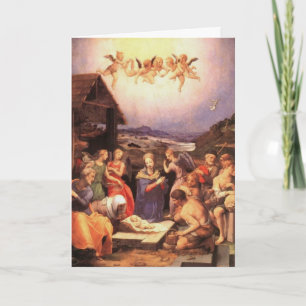 Cartes Pour Fêtes Annuelles Adoration par les bergers par Bronzino