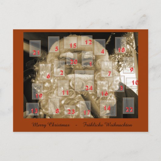 Cartes Pour Fêtes Annuelles adventskaln (Devant)