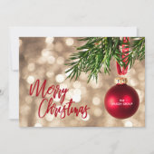 Cartes Pour Fêtes Annuelles Affaires de Noël rouge (Devant)