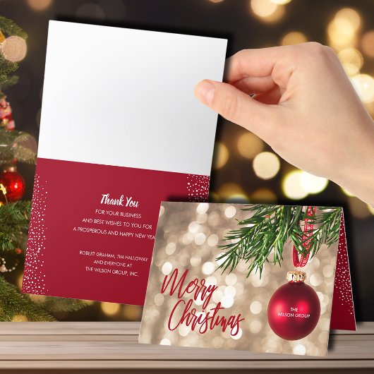 Cartes Pour Fêtes Annuelles Affaires de Noël rouge
