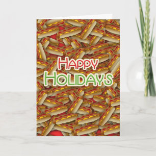 Cartes Pour Fêtes Annuelles Affaires de viande de Noël de hot-dog bonnes fêtes