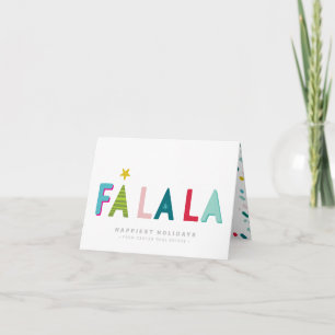 Cartes Pour Fêtes Annuelles AFFAIRES NOËL audacieux coloré fa la la