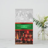 Cartes Pour Fêtes Annuelles Affichage de l'ornement géant de Noël NYC, votre p (Debout devant)