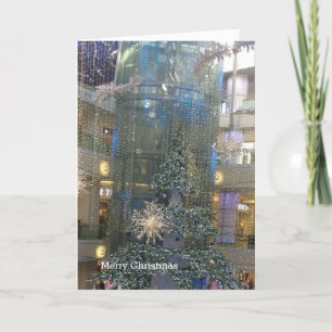 Cartes Pour Fêtes Annuelles Affichage de lumières de sapin de Noël