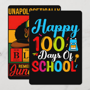 Cartes Pour Fêtes Annuelles Affiche 100 jours d'apprentissage de l'histoire de