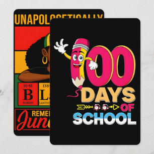 Cartes Pour Fêtes Annuelles Affiche 100 Jours d'apprentissage de l'histoire de
