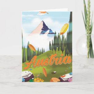 Cartes Pour Fêtes Annuelles Affiche autrichienne de dessin animé