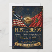 Affiche d'amitié Maroc États-Unis, Premiers amis 1