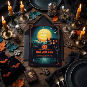 Cartes Pour Fêtes Annuelles Affiche de soirée cinéma Halloween