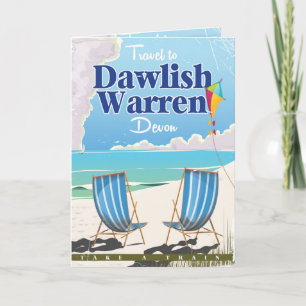 Cartes Pour Fêtes Annuelles Affiche de train vintage Dawlish Warren Devon
