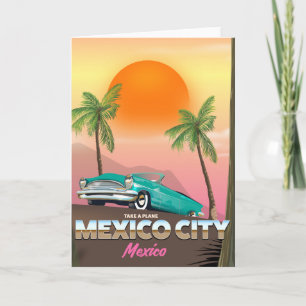 Cartes Pour Fêtes Annuelles Affiche de vacances à Mexico City, Mexique