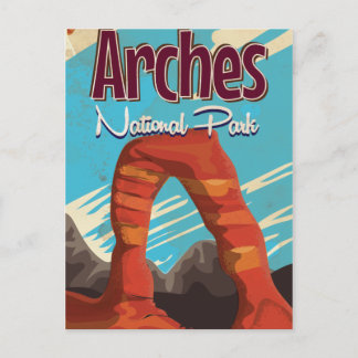 Cartes Pour Fêtes Annuelles Affiche de vacances vintage du parc national d'Arc