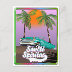 Cartes Pour Fêtes Annuelles affiche de voyage à Sancti Spiritus Cuba.