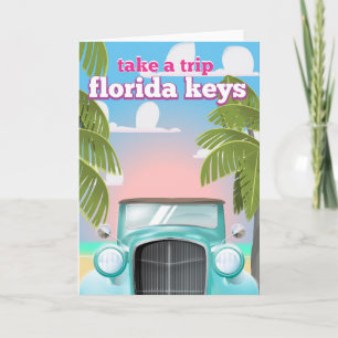 Cartes Pour Fêtes Annuelles Affiche de voyage dans les Florida Keys