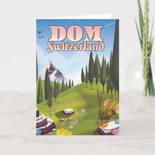 Cartes Pour Fêtes Annuelles Affiche de voyage Dom Suisse (Devant)