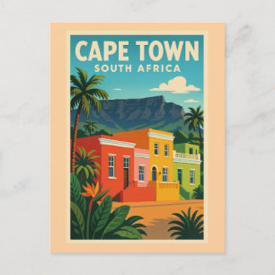 Cartes Pour Fêtes Annuelles Affiche de voyage du Cap, Afrique du Sud,