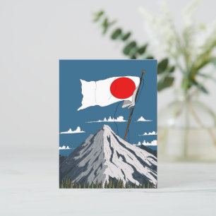 Cartes Pour Fêtes Annuelles Affiche de voyage du drapeau japonais