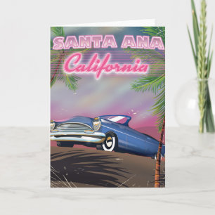 Cartes Pour Fêtes Annuelles Affiche de voyage père Noël Ana California