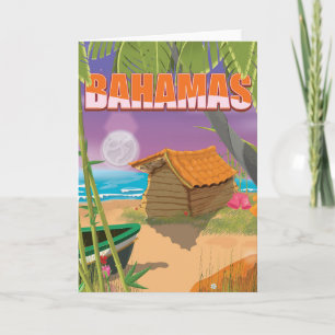Cartes Pour Fêtes Annuelles Affiche de voyage vintage Bahamas