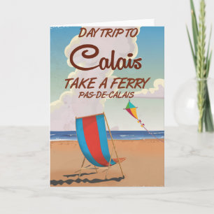 Cartes Pour Fêtes Annuelles Affiche de voyage vintage Calais France