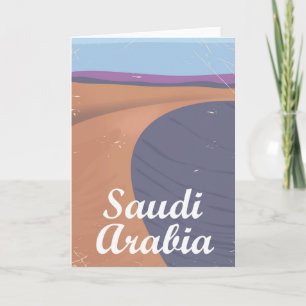 Cartes Pour Fêtes Annuelles Affiche de voyage vintage d'Arabie saoudite