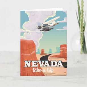 Cartes Pour Fêtes Annuelles Affiche de voyage vintage de l'État du Nevada