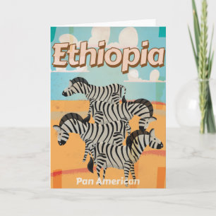 Cartes Pour Fêtes Annuelles Affiche de voyage vintage Éthiopie