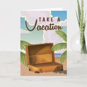 Cartes Pour Fêtes Annuelles Affiche de voyage vintage Take a Vacation