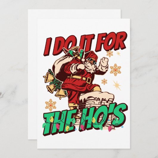 Cartes Pour Fêtes Annuelles African American Black Santa Claus Christmas Funny (Devant / Derrière)