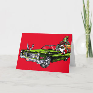 Cartes Pour Fêtes Annuelles African American Hipster Santa Holiday Card