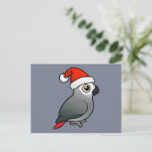 Cartes Pour Fêtes Annuelles African Grey Père Noël (Debout devant)