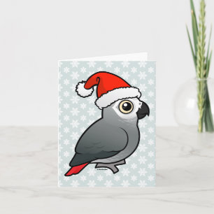 Cartes Pour Fêtes Annuelles African Grey Père Noël